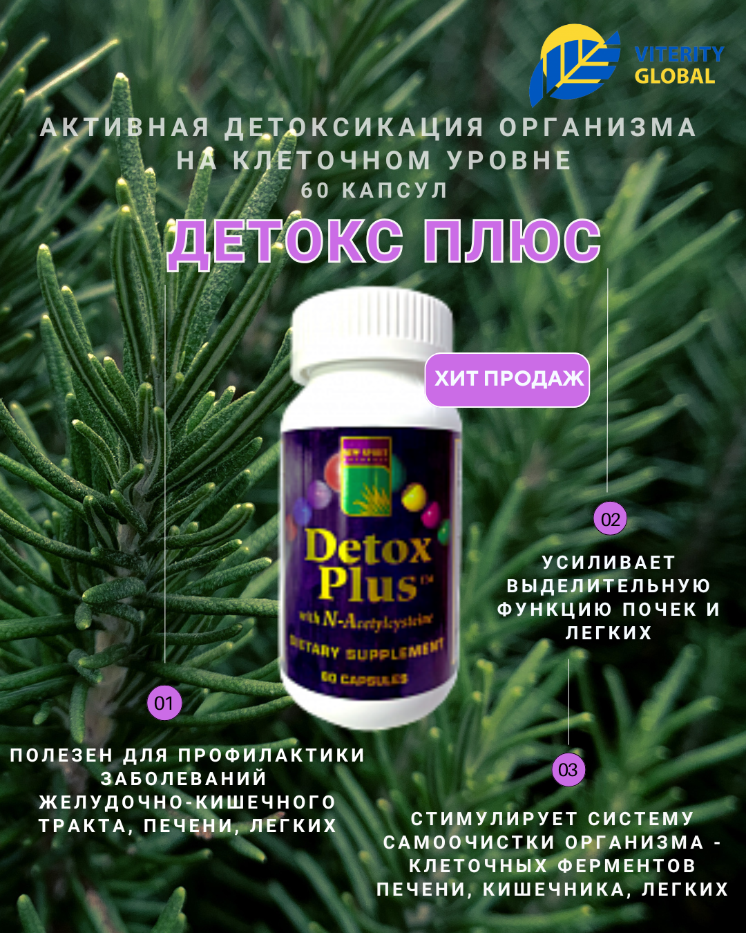 Детокс Плюс, 60 капс.